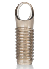 Stimulation Enhancer Textured Penis Sleeve 4.25in - Smoke